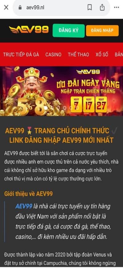 Đăng ký, đăng nhập tài khoản AEV99